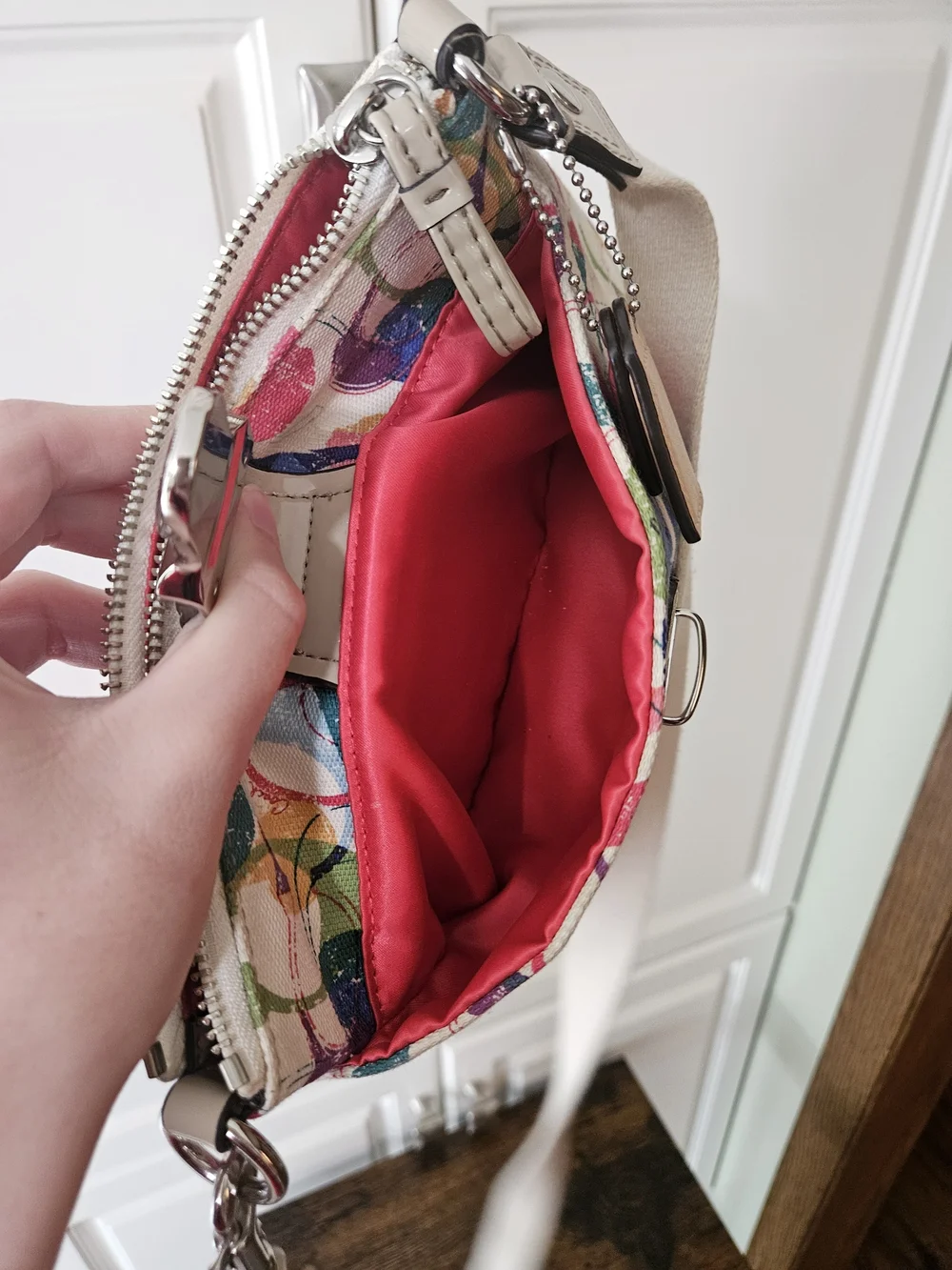 Coach Poppy Signature Graffiti Scribble Monogram Canvas Crossbody Y2k Pop Retro